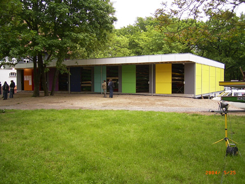 Neubau Bootslager; Ansicht Fluseite
